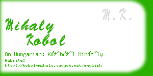 mihaly kobol business card